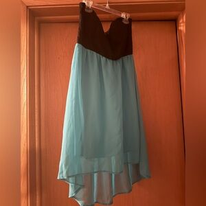 Elegant Black and Blue Dress